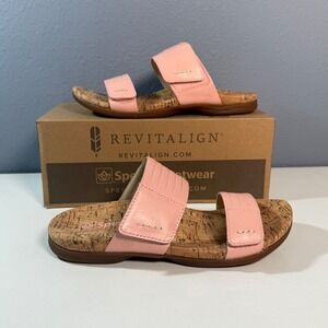 Spenco Layla Sandals Women 5.5 Pink Excellent Orthotic Cork Slide SP1140COC055